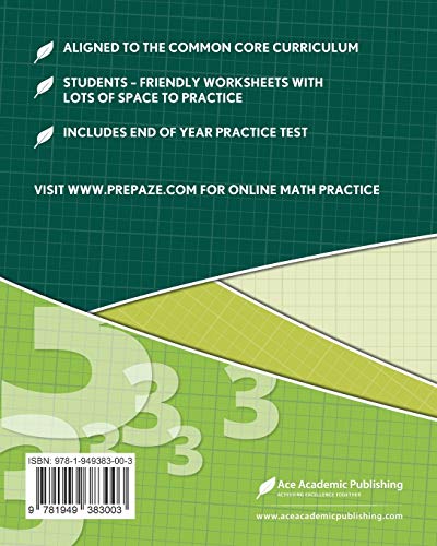 3rd Grade Math Workbook: CommonCore Math Workbook,Used