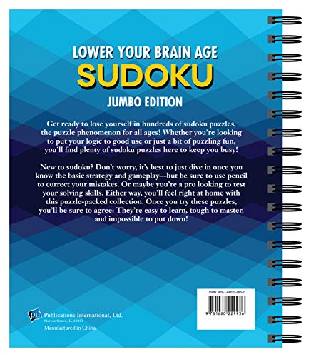 Brain Games  Lower Your Brain Age Sudoku: Jumbo Edition,Used