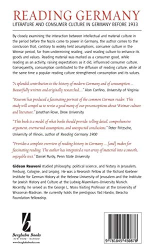 Reading Germany: Literature and Consumer Culture in Germany before 1933,Used