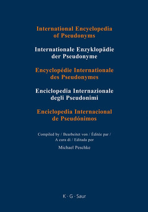 International Encyclopedia of Pseudonyms: Part I: Real Names: Vol. 2: Bradel  Daz y Rodrguez,Used
