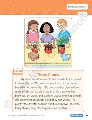 Evanmoor Smart Start Stem Workbook, Kindergarten, Science, Technology, Engineering, Math, Hands On Activities, Problem Solving,