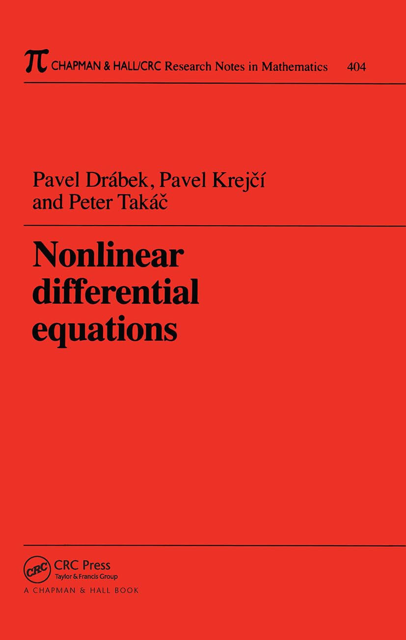 Nonlinear Differential Equations (Chapman & Hall/CRC Research Notes in Mathematics Series),Used
