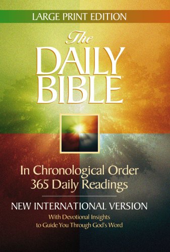 The Daily Bible: With Devotional Insights to Guide You Through God's Word, New International Version, Large Print Edition,Used
