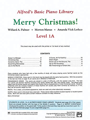 Alfred's Basic Piano Library Merry Christmas!, Bk 1A (Alfred's Basic Piano Library, Bk 1A),New