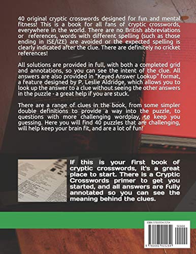 Cryptic Crosswords  for Fun!: 40 original cryptic crosswords for American, British, and all English speaking puzzle fans (Crypt,Used