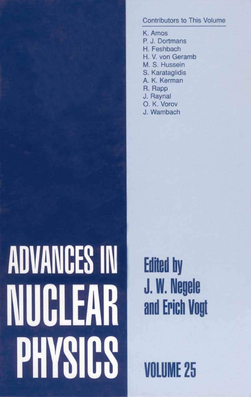 Advances in Nuclear Physics: Volume 25 (Advances in Nuclear Physics, 25),Used