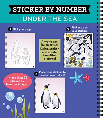 Brain Games  Sticker by Number: Under the Sea (28 Images to Sticker),New