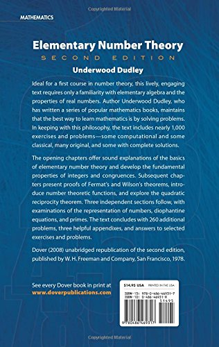 Elementary Number Theory: Second Edition (Dover Books on Mathematics),New