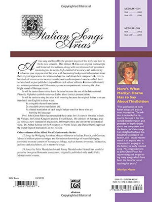 26 Italian Songs And Arias: An Authoritive Edition Based On Authentic Sources [Medium / High] (Italian And English Edition),New