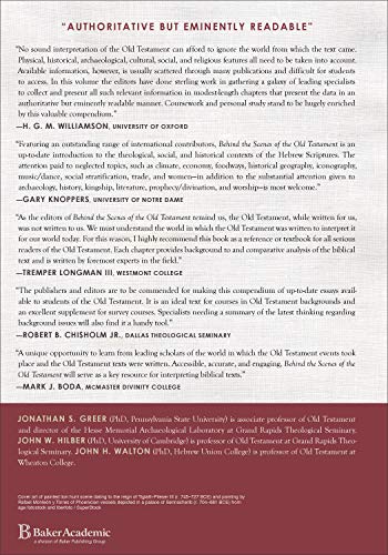 Behind the Scenes of the Old Testament: Cultural, Social, and Historical Contexts (Behind the Scenes of the Bible),Used