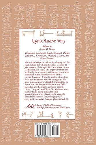 Ugaritic Narrative Poetry,New