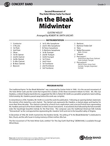 In the Bleak Midwinter (Belwin Concert Band),Used