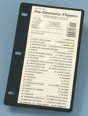 Pregeometry Flip Up Study Guide Chart,Used