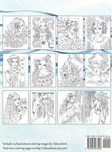 I Daydream  Grayscale Coloring Book: Beautiful Fantasy portraits and Flowers,Used