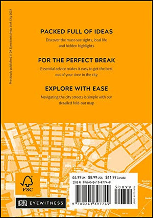 DK Eyewitness New York City Mini Map and Guide (Pocket Travel Guide),Used