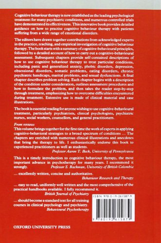 Cognitive Behaviour P: A Practical Guide (Oxford Medical Publications),Used
