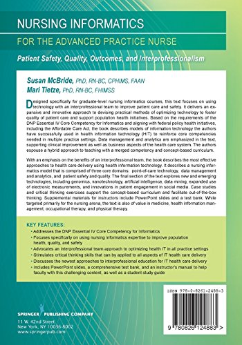 Nursing Informatics for the Advanced Practice Nurse: Patient Safety, Quality, Outcomes, and Interprofessionalism,Used