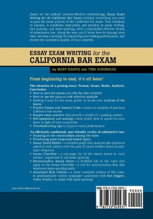 Essay Exam Writing for the California Bar Exam,Used