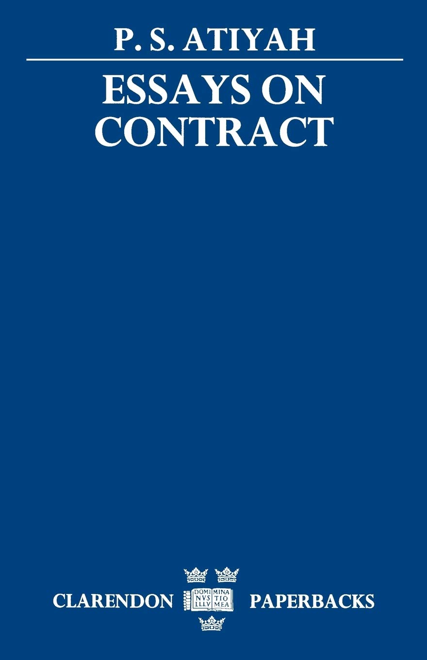 Essays On Contract (Clarendon Paperbacks)