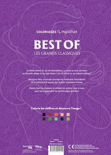 HACHETTE PRAT Coloriages Mystères Disney - Les Grands Classiques Best of