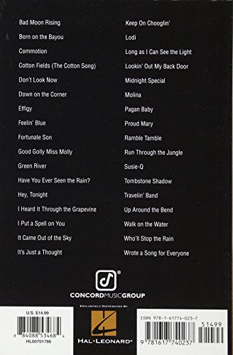 Creedence Clearwater Revival Guitar Chord Songbook  34 Classic Rock Hits with Lyrics and Chords  Easy Guitar Songbook for Acous,Used