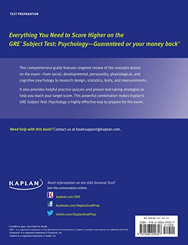 GRE Subject Test: Psychology (Kaplan Test Prep),Used