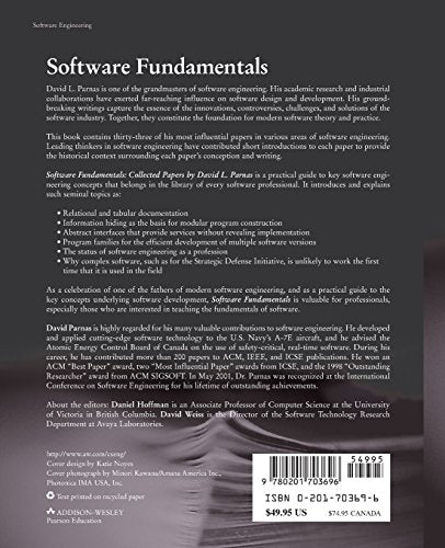 Software Fundamentals: Collected Papers By David L.Parnas,Used