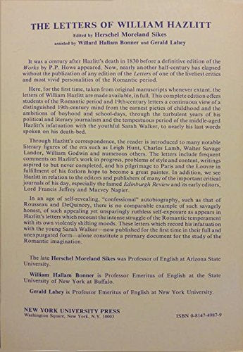 The Letters of William Hazlitt,Used