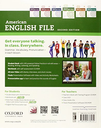 American English File Second Edition: Level 3 Student Book: With Online Practice,Used