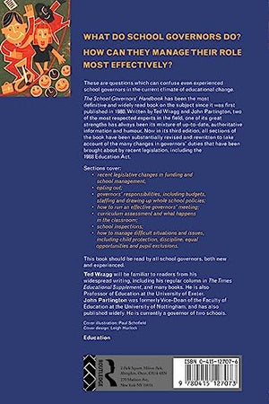 The School Governors' Handbook,Used
