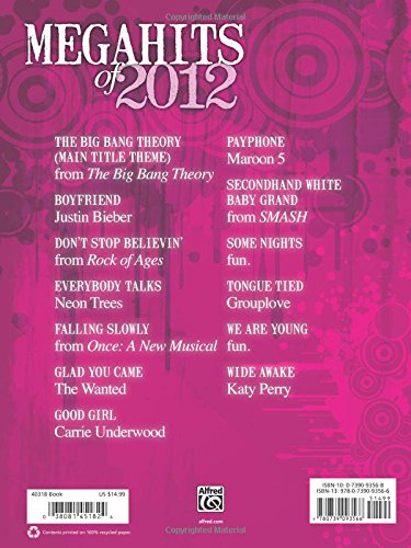 Megahits of 2012: Easy Piano,Used