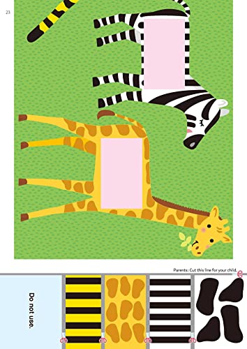 Play Smart Cutting and Pasting Age 2+: Preschool Activity Workbook with Stickers for Toddlers Ages 2, 3, 4: Build Strong Fine Mo,New