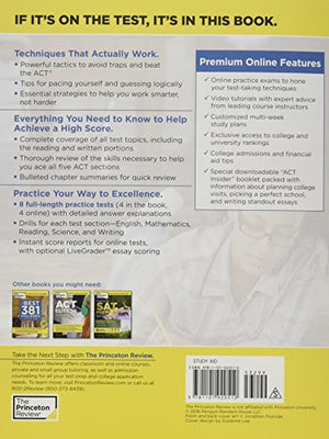 Cracking the ACT Premium Edition with 8 Practice Tests and DVD, 2017: The AllinOne Solution for Your Highest Possible Score (C,Used
