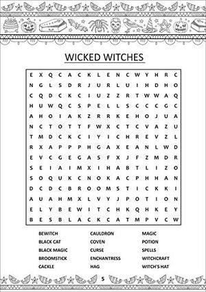 Spooky Coloring Book & Word Search,Used