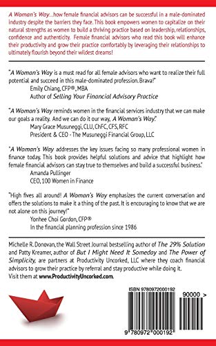 A Woman's Way: Empowering Female Financial Advisors to Authentically Lead and Flourish in a Mans World,Used