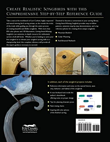 Carving AwardWinning Songbirds: An Encyclopedia of Carving, Sculpting and Painting Techniques (Fox Chapel Publishing) Comprehen,Used