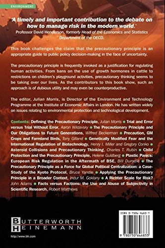 Rethinking Risk and the Precautionary Principle,Used