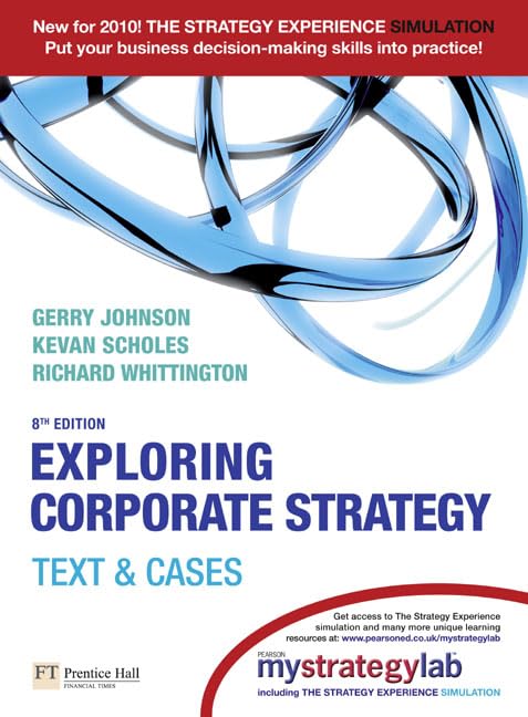 EXPLORING CORPORATE STRATEGY WITH MYSTRATEGYLAB TEXT&CASES ED 8,Used