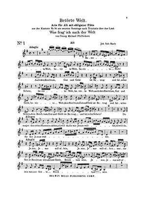 Arias from Church Cantatas, Vol. 2: for Contralto, Obbligato Instruments and Piano or Organ (German Edition),Used