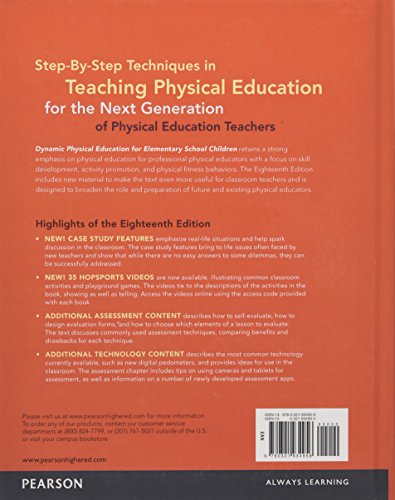 Dynamic Physical Education For Elementary School Children (18Th Edition),Used