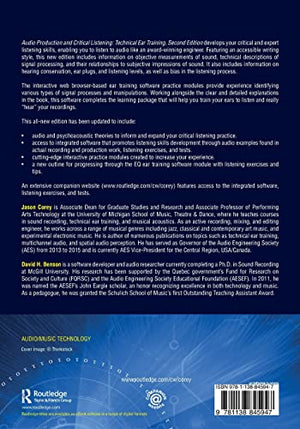 Audio Production and Critical Listening (Audio Engineering Society Presents),Used