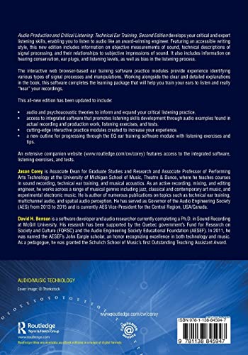 Audio Production and Critical Listening (Audio Engineering Society Presents),Used