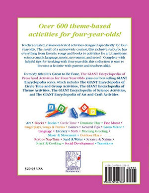 The GIANT Encyclopedia of Preschool Activities for FourYearOlds: Over 600 Activities Created by Teachers for Teachers (The GIA,Used