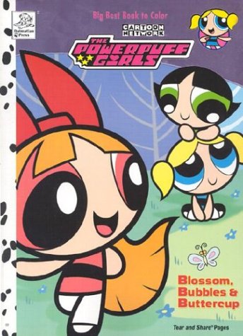 The Powerpuff Girls  Blossom, Bubbles & Buttercup (Big Best Book to Color) Cartoon Network,Used