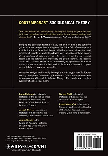 Contemporary Sociological Theory,New