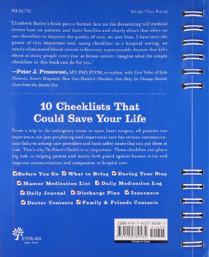The Patient's Checklist: 10 Simple Hospital Checklists to Keep you Safe, Sane & Organized,Used