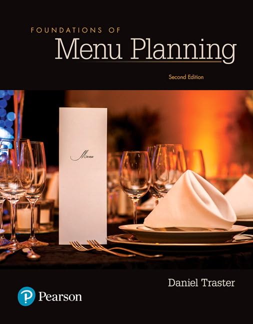 Foundations Of Menu Planning (What'S New In Culinary & Hospitality),New