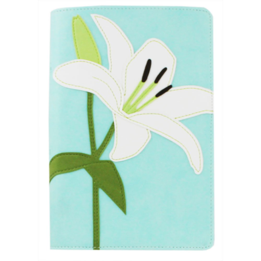 NIV, Bloom Collection Bible, Compact, Leathersoft, White/Blue, Red Letter Edition,Used