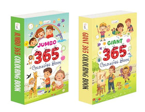 Jumbo And Gaint - 365 Colouring Book :- Toddler Educational Book, Brain Development Colouring Book, Early Learning Book, Educational Colouring Book For Kids | Pack Of 2 Colouring Book