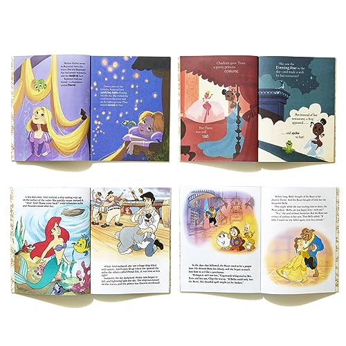 Disney Princess Little Golden Book Library  6 Little Golden Books: Tangled; Brave; The Princess and the Frog; The Little Merma,New